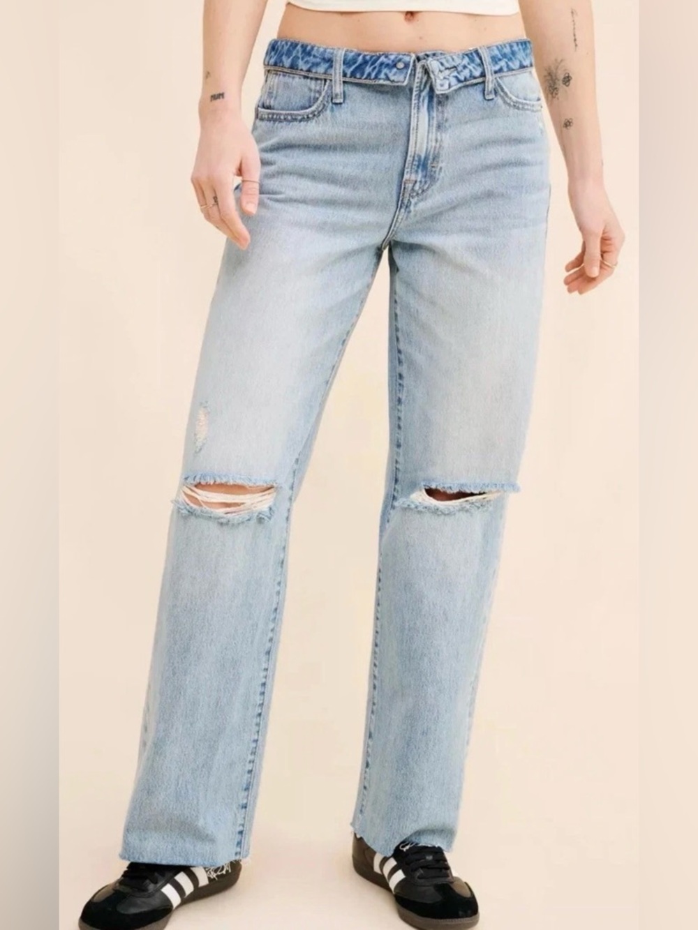 hidden los angeles logan foldover jeans sz 28